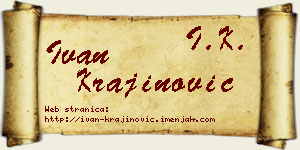Ivan Krajinović vizit kartica